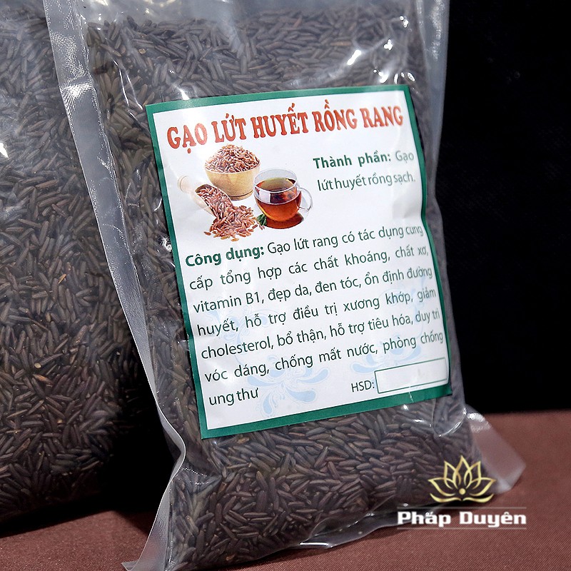 Thực Phẩm Chay - Gạo Lứt Huyết Rồng Rang, Gói 500g