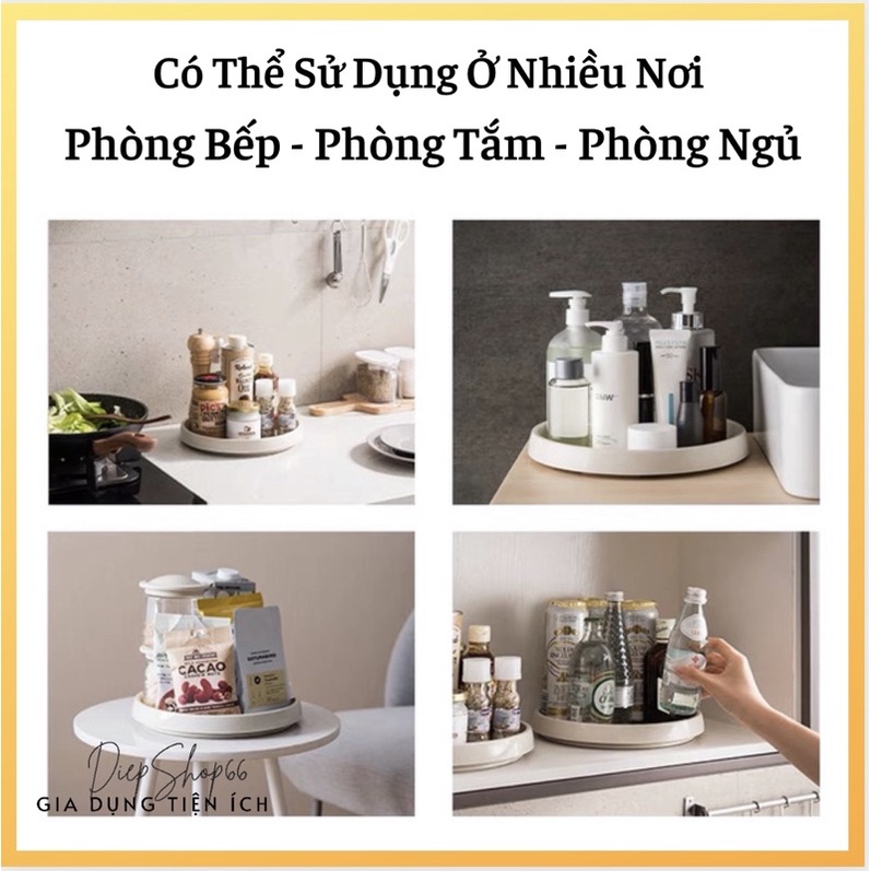 Kệ xoay đa năng - 360 độ ❤️  Kệ đựng gia vị - xoay tiện lợi - thông minh tiết kiệm không gian Decor nhà bếp