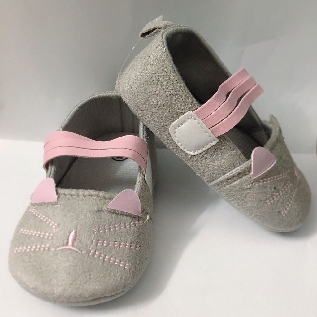 Giày tai mèo/ trái tim/nơ cho bé gái size 0-12m