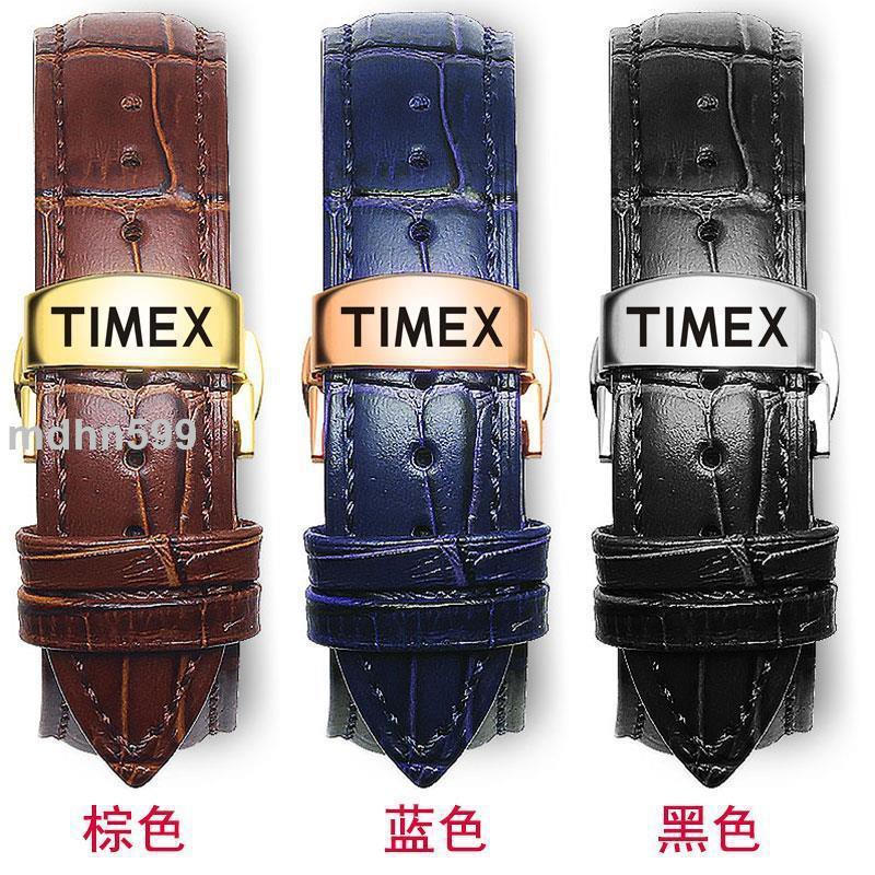 Timex Đồng Hồ Đeo Tay Dây Da Thật Phối Khóa Bướm Thời Trang Cho Nam Nữ