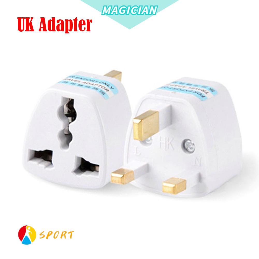 Đầu chuyển đổi giắc cắm nguồn điện AC US/ EU/ AU sang UK 3 chấu dành cho du lịch