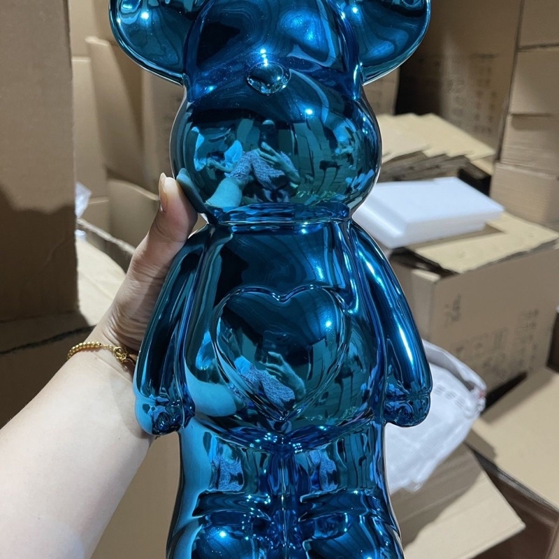 Tượng bearbrick sứ 29cm trang trí nhiều màu