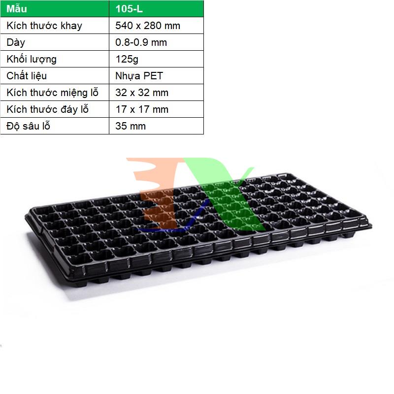 Bộ 5 Khay nhựa ươm cây, Vỉ ươm hạt giống, Khay nhựa PET ươm hạt rau hoa