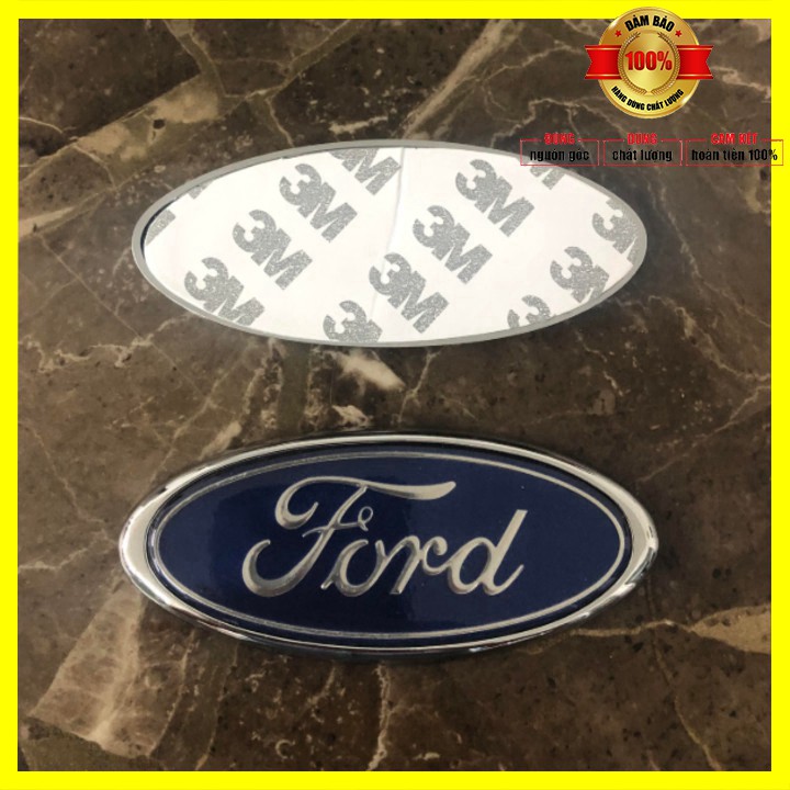 Logo biểu tượng trước và sau xe ô tô Ford KLJ115 Kích thước 11.5cm*4.5cm chất liệu Nhựa ABS