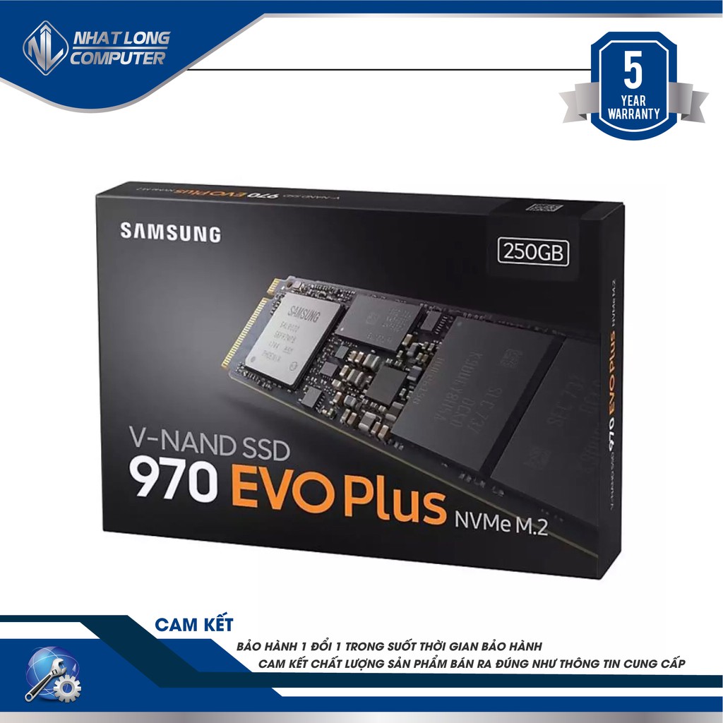 Ổ cứng SSD M.2 PCIe NVMe Samsung 970 EVO Plus 500gb/ 250GB Bảo Hành 5 năm