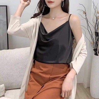 Áo 2 dây phi bóng cổ đổ