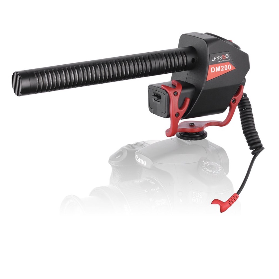 Micro thu âm chuyên dụng - LensGo LYM-DM200 - Stereo Shotgun Microphone - Chính Hãng