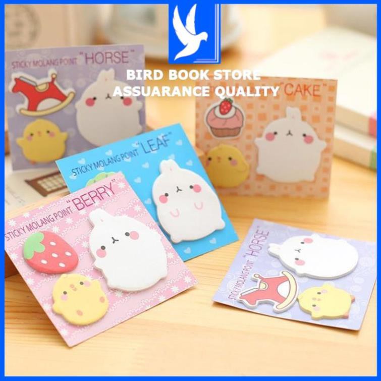Giấy Note sticky molang 💕𝑭𝒓𝒆𝒆𝒔𝒉𝒊𝒑💕 Bird Book