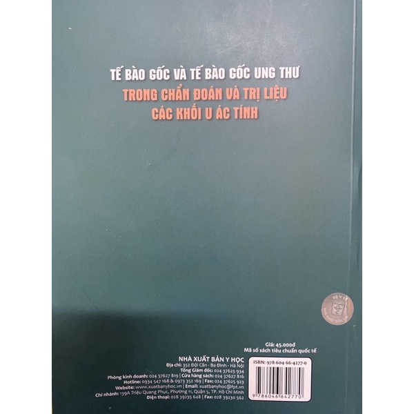 Sách - Tế bào gốc và và tế bào gốc ung thư trong chẩn đoán và trị liệu các khối u ác tính