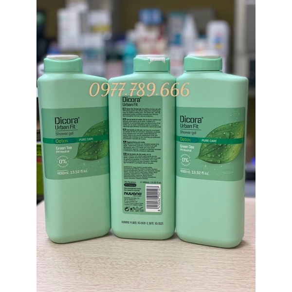 Sữa tắm cho nam Dicora Detox Trà xanh Biotopcare 400ml