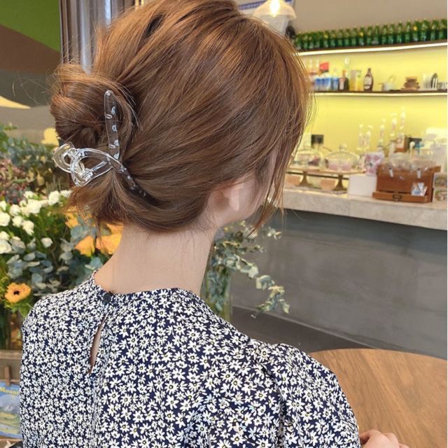 KẸP GẮP TÓC CHÉO NHỰA TRONG SUỐT CỠ LỚN- KẸP CÀNG CUA THỜI TRANG NỮ HÀN QUỐC