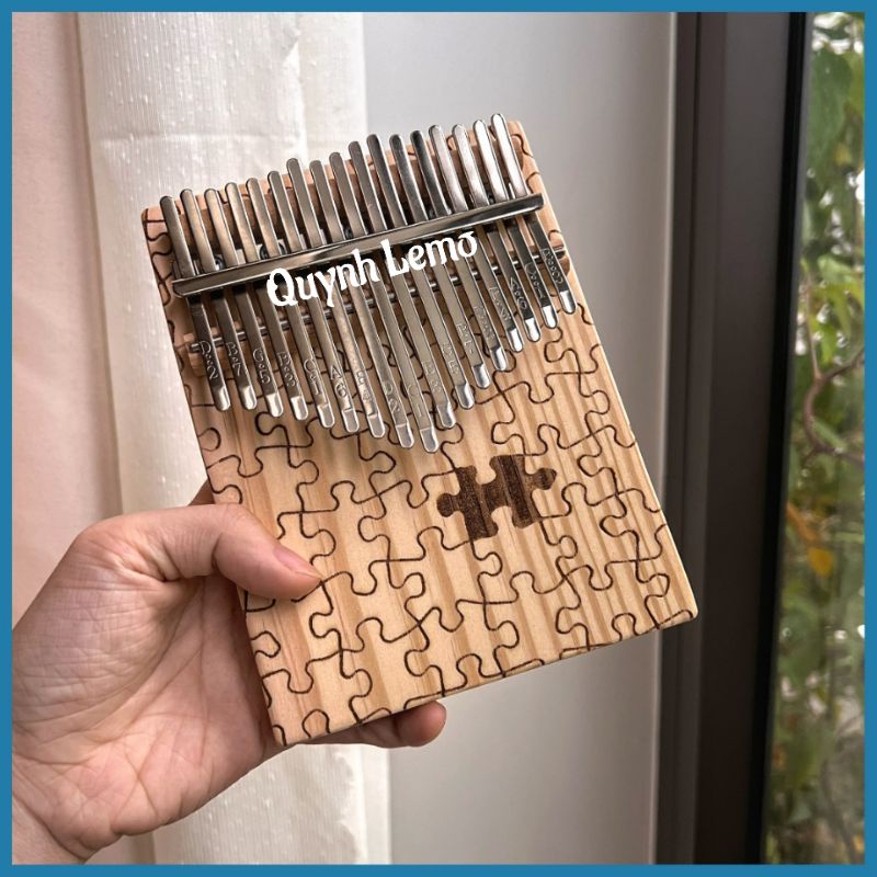 Đàn Kalimba 17 phím gỗ thông cao cấp hoạ tiết độc đáo QL1216PZ