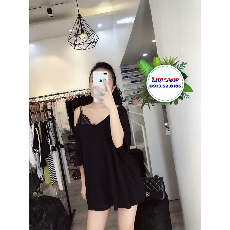 Áo Thun Nữ Trễ Vai Dây Ren Quyến Rũ Sexy- LiQi Shop | BigBuy360 - bigbuy360.vn