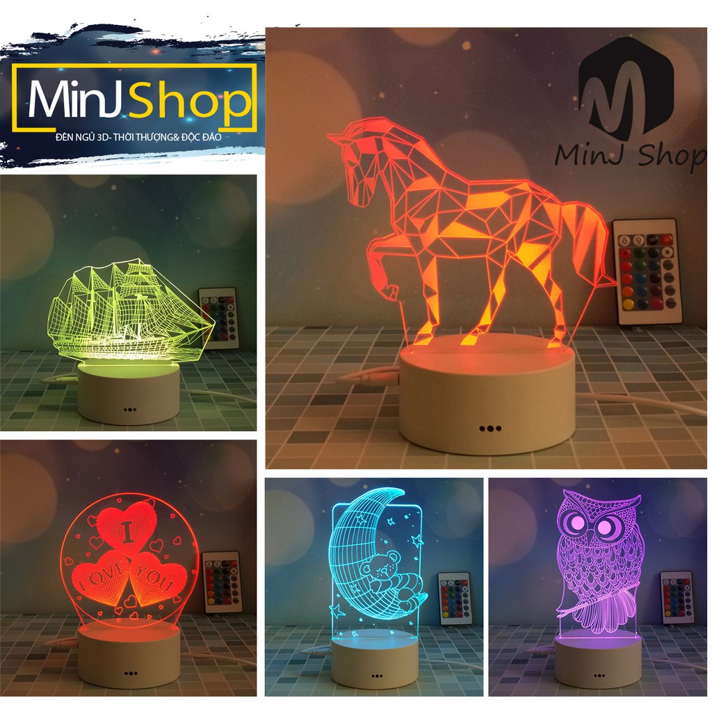 |100+ Mẫu| Đèn Ngủ Mica 3D Led Đẹp Nhất 2020 | MinJ Shop | Đèn Trang Trí & Quà Tặng