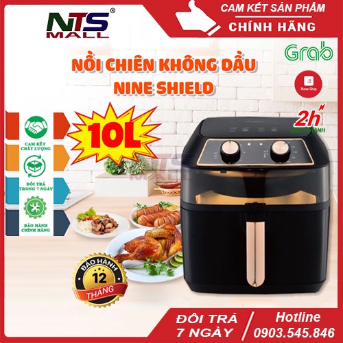 Nồi chiên không dầu Nine Shield_Đa năng, bảo vệ sức khỏe_dung tích 10L_BẢO HÀNH 12 THÁNG