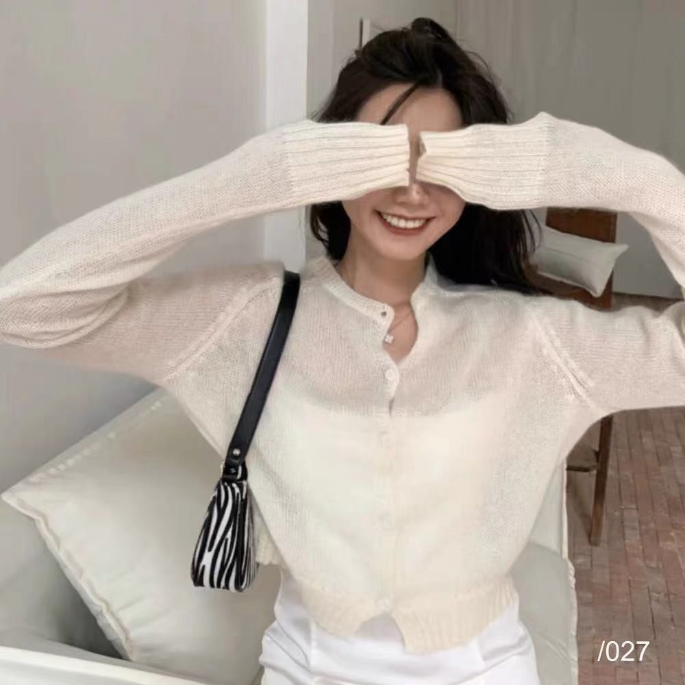 Rose blackpink Áo Khoác Cardigan Dài Tay Phong Cách Retro Nữ Tính