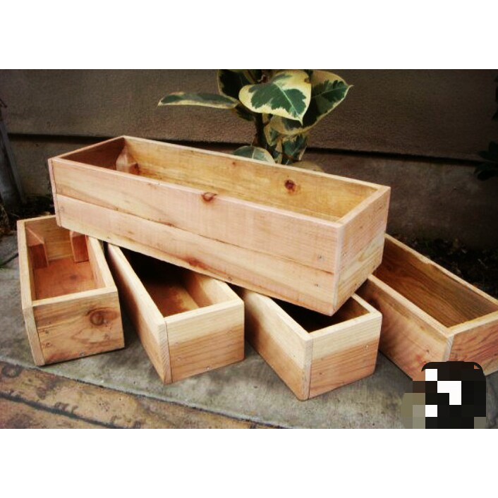 Chậu gỗ MINI để bàn 40*10*10 I Decor