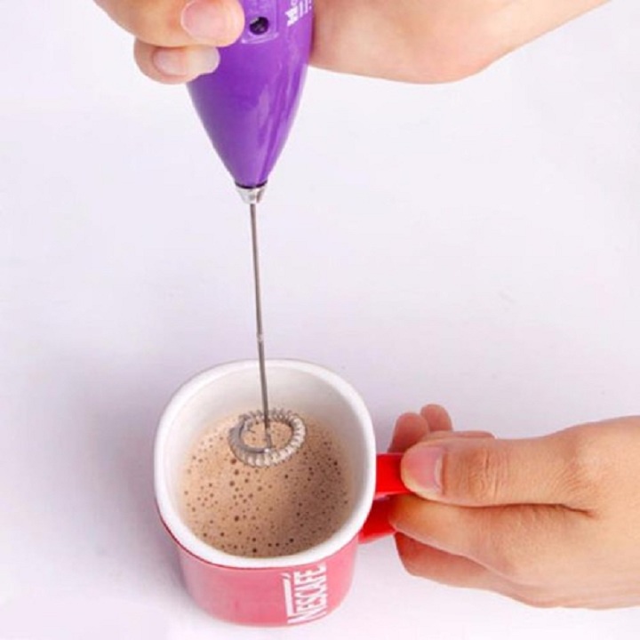 [HCM] Cây đánh trứng cầm tay - tạo bọt cafe tự động xài pin AA thiết kế tay cầm bằng nhựa