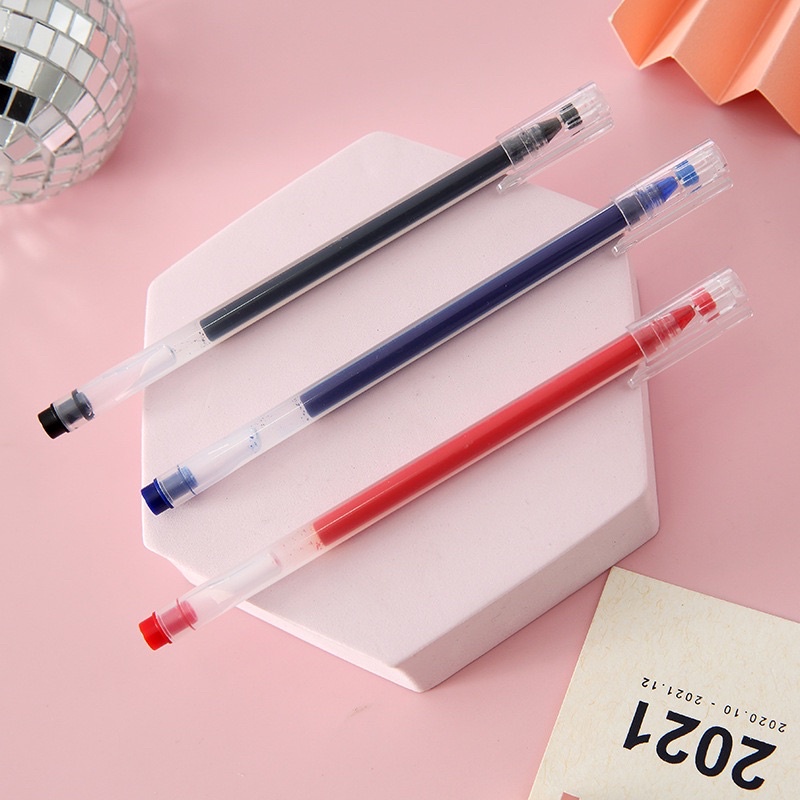 Bút bi BL80 0,5mm mực nước ba màu cơ bản không thể thiếu cho học sinh/ sinh viên/ bút văn phòng mực đều viết chữ đẹp
