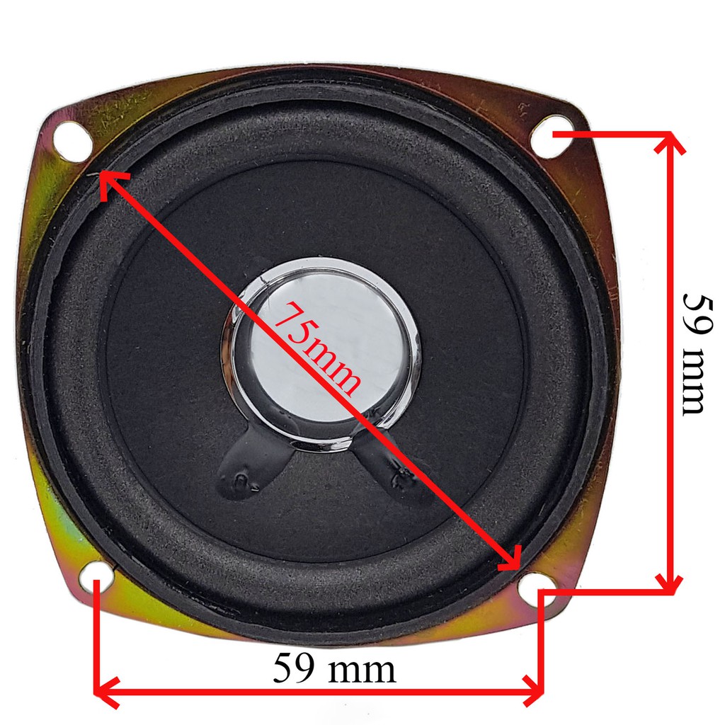 Loa toàn dải 10W 78mm 4 Ohm, 8 Ohm