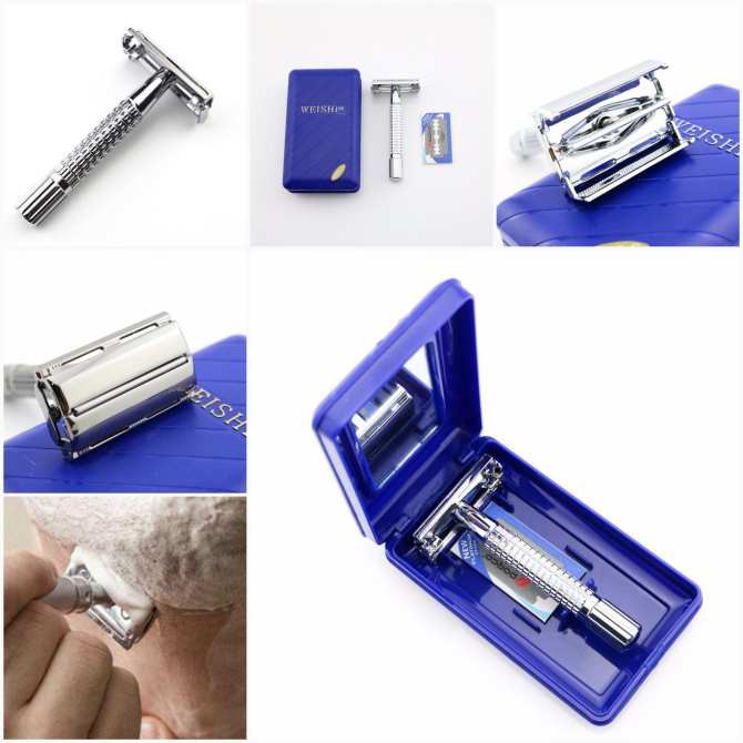 Cạo râu INOX KHÔNG RỈ cổ điển chất lượng cao MingShi 9508 nâng cấp của Weishi