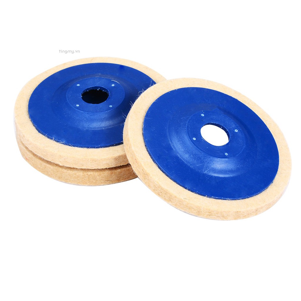 3pcs 100mm 4inch Wool Buffing Grinding Wheel Felt Polishing Discs Pads Set Blue