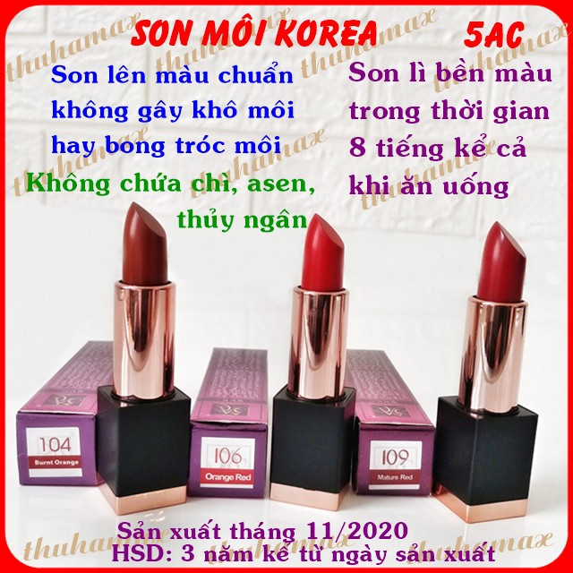 Son môi màu đỏ nâu cam Korea | BigBuy360 - bigbuy360.vn