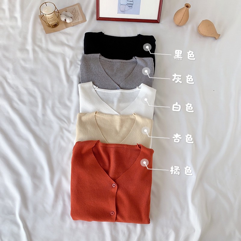 Áo Len Dài Tay Cổ Tim Phong Cách Hàn Quốc Thanh Lịch Dành Cho Nữ | BigBuy360 - bigbuy360.vn