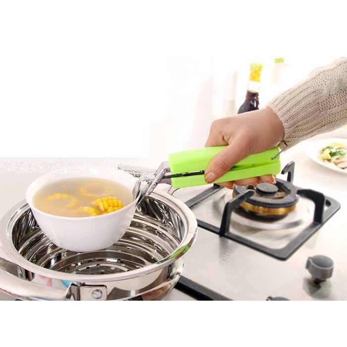 Kẹp Gắp Đồ Nóng Đồ Hấp Kim Loại Chuyên Dụng Chống Bỏng Tay Dụng Cụ Gắp Inox Có Lò Xo