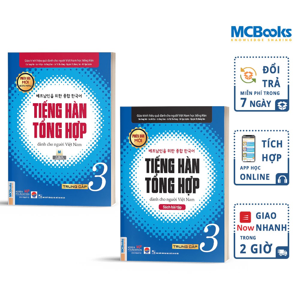 Sách - Combo Tiếng Hàn Tổng Hợp Dành Cho Người Việt Nam - Trung cấp 3 - Học Kèm App Online