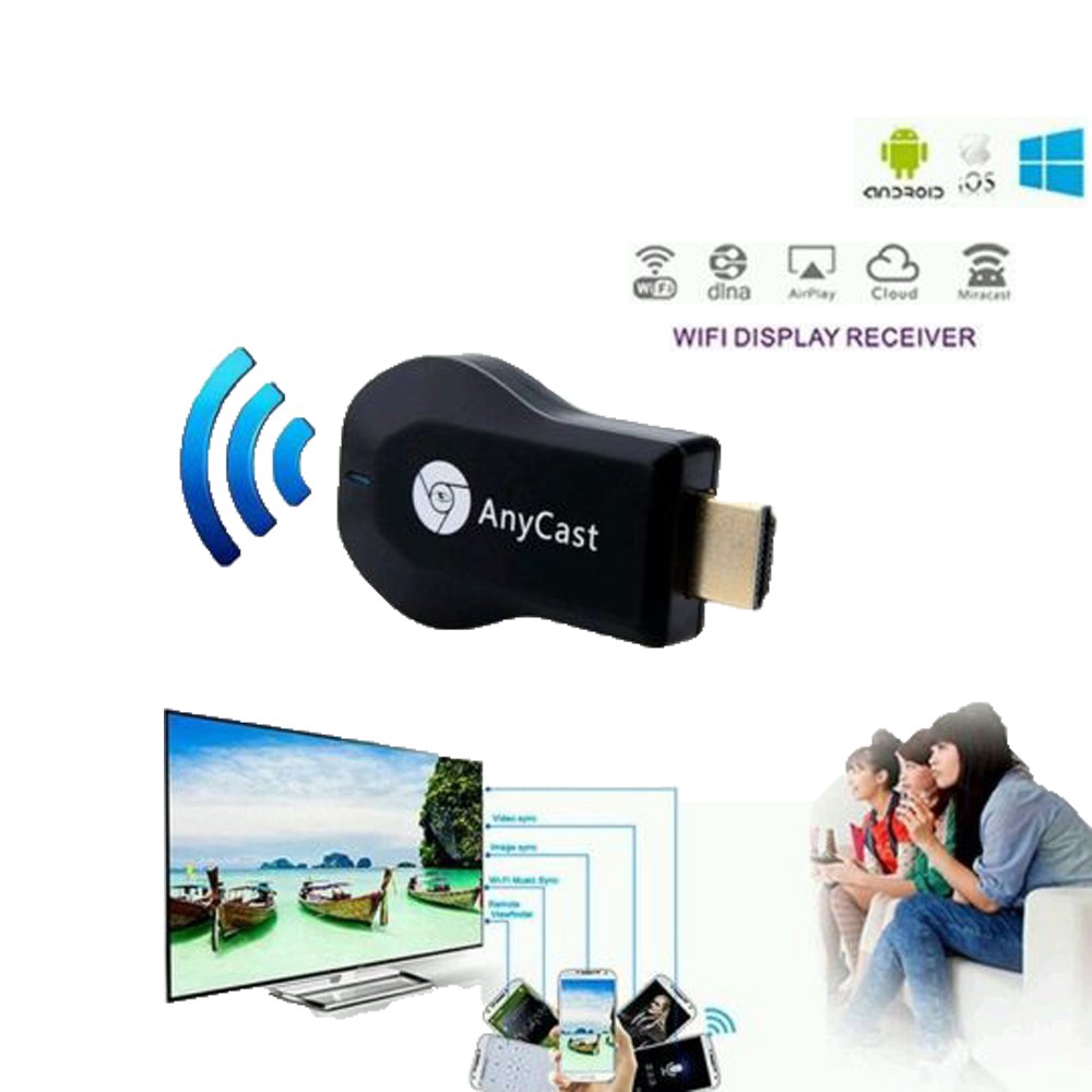 Thiết bị thu tín hiệu HDMI AnyCast M2 Plus 1080P hỗ trợ cho TV DLNA tiện dụng