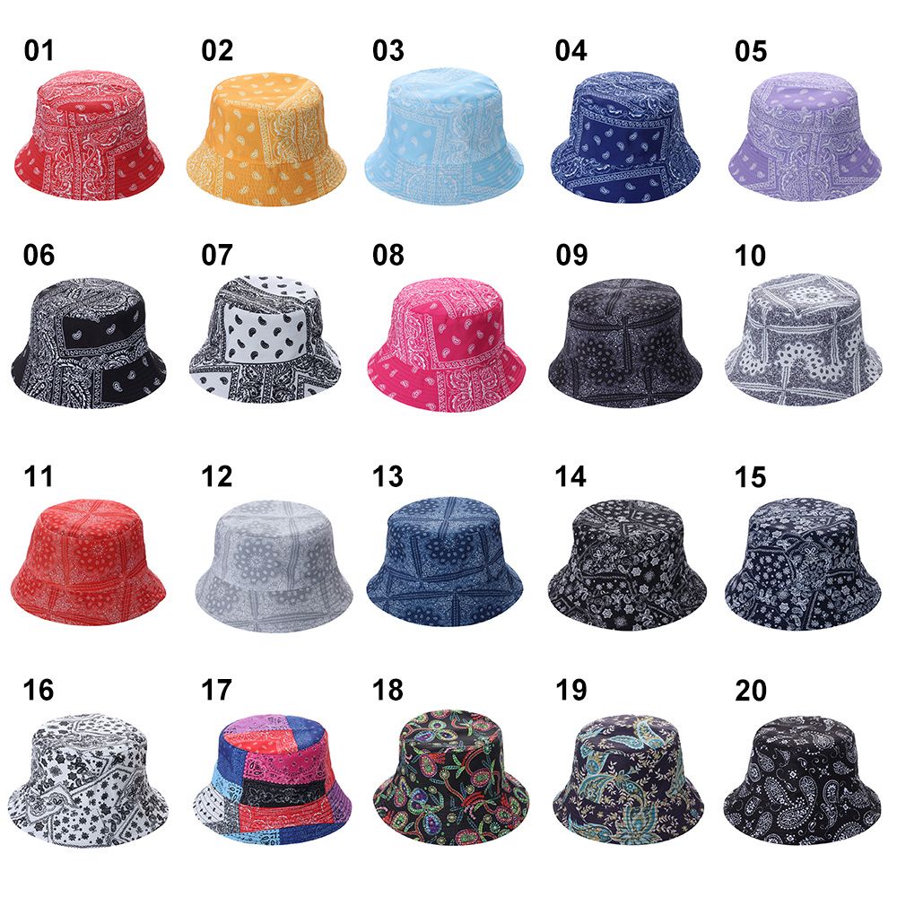 Mũ bucket chống nắng hai mặt in hình Paisley MIHAN1 cho nam và nữ
