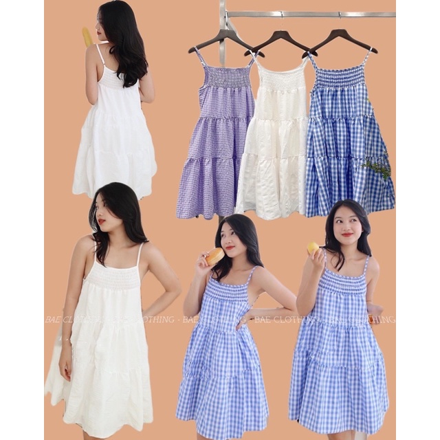 ĐẦM HAI DÂY MINO DRESS Thiết kế tone màu pastel mát mẻ cho mùa hè năng động dáng babydoll xoè nhẹ