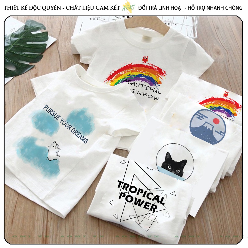 ALBUM ÁO THUN NAM NỮ TAY NGẮN UNISEX BEAUTIFUL RAINBOW CÓ SIZE TRẺ EM CHO CẢ GIA ĐÌNH THỜI TRANG AOMIVN