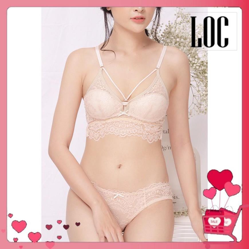 Nội y đẹp, Áo Lót Không Gọng Bọc Cúp Đơn Tròn V Croptop - Da Hồng LM [Nội Y Cao Cấp]