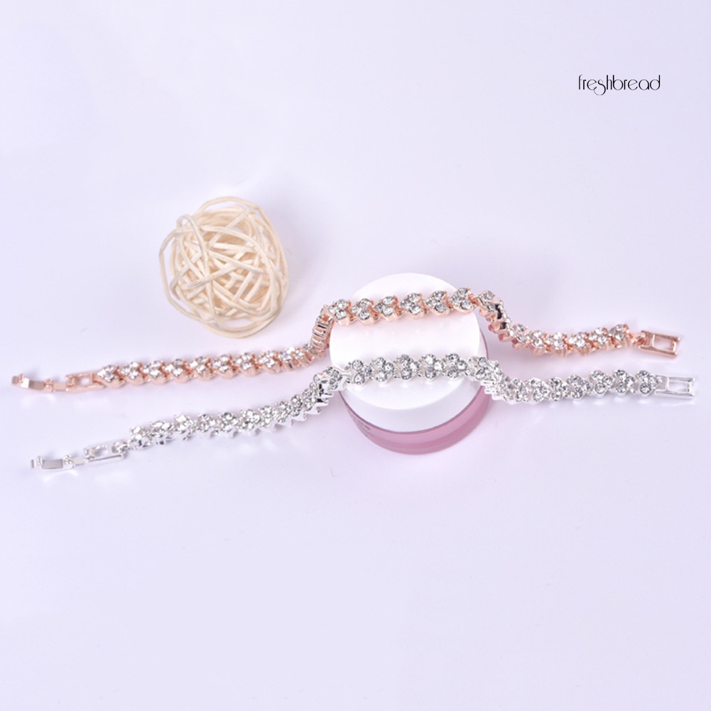 Vòng Tay Đính Đá Lấp Lánh Có Thể Điều Chỉnh Kích Thước Dành Cho Nữ