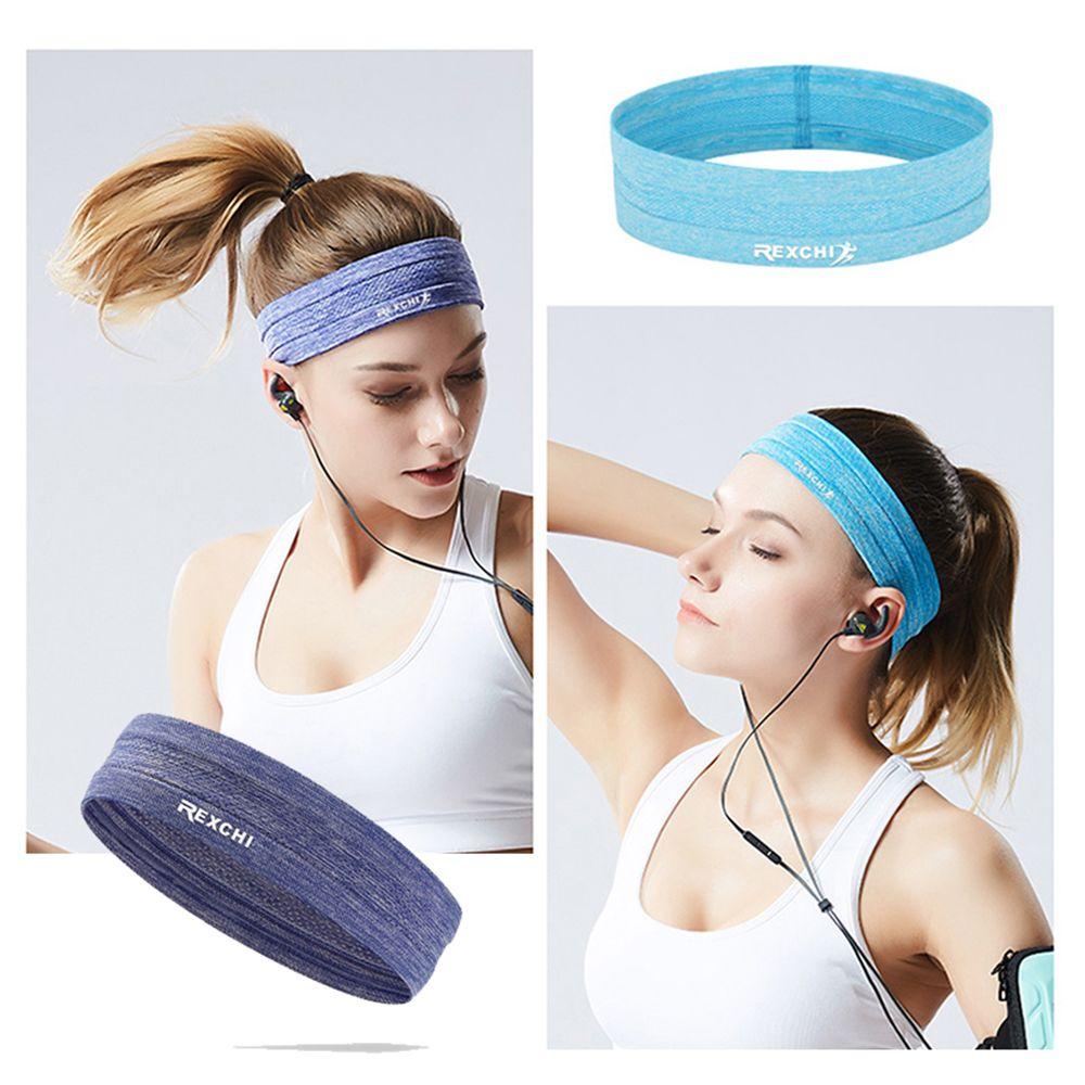 BARRY Băng Đô Co Giãn Bản Rộng Chống Trượt Thấm Hút Mồ Hôi Thời Trang Dùng Khi Tập Yoga / Chạy Bộ