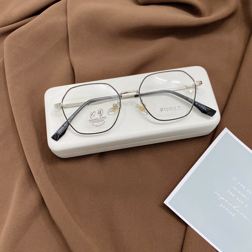 Mắt Kính Gọng Cận Cao Cấp Form Vuông 642 72616 Lyly Phong Cách Ulzzang Siêu Xinh - Hazo