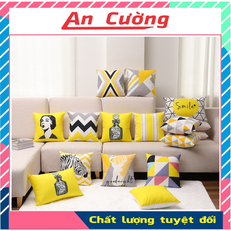 Vỏ gối vuông sofa💖𝑭𝑹𝑬𝑬𝑺𝑯𝑰𝑷💖 Áo gối sofa tựa lưng ghế văn phòng vải gai hiện đại giá rẻ | BigBuy360 - bigbuy360.vn