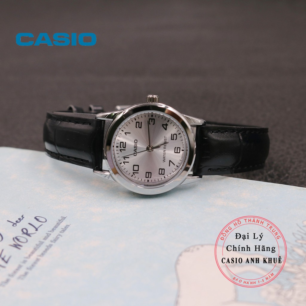 [Mã FARSBR243 giảm 15% đơn 249K] Đồng hồ nữ Casio LTP-V001L-7BUDF dây da