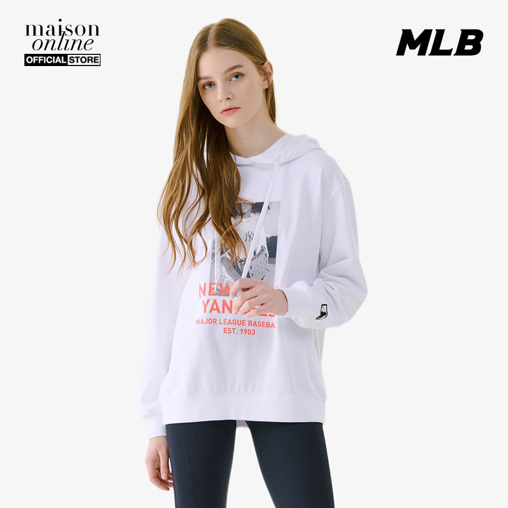 MLB - Áo hoodie tay dài phối mũ thời trang Front Painting 31HDE2011-50W | BigBuy360 - bigbuy360.vn