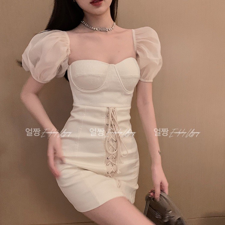 Đầm nữ dáng ôm tay ngắn mini Emilyshop