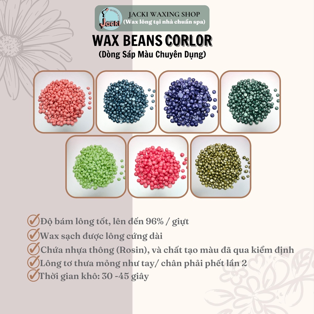 Sáp Wax Lông Hard Beans Color Nhập Khẩu