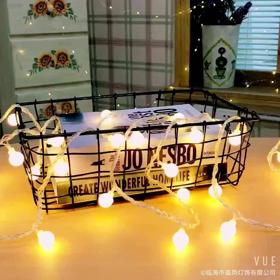 Đèn LED trang trí dây bóng tròn vàng ấm không nháy đầu cắm USB tiện lợi | BigBuy360 - bigbuy360.vn