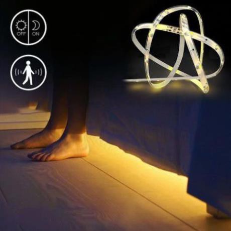 Đèn Cảm Biến Thông Minh LED Dây Cho Giường Ngủ, Tủ Quần Áo, Phòng Ngủ dài 2 mét có dán 3M