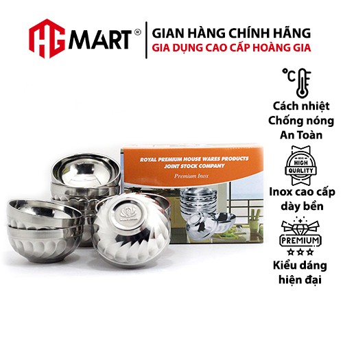 Bát Xoắn Inox cách nhiệt chống nóng HG Mart [Bộ 10 bát]