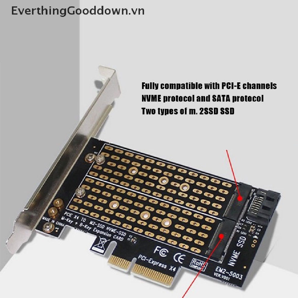 Bộ Chuyển Đổi Pcie Sang M2 / M.2 M.2 Ngff Sang Desktop Pcie X4 X8 X16 Nvme Sata Dual Ssd Pci