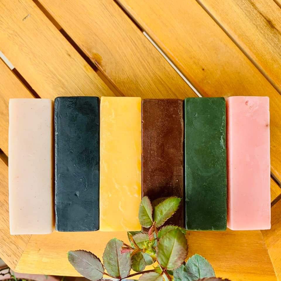 Xà bông Bồ hòn bếp xanh handmade chăm sóc da Xà phòng thiên nhiên 120gr