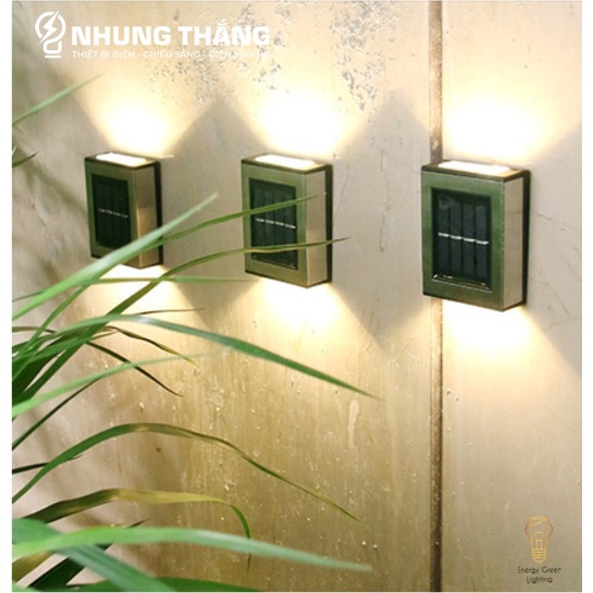 Đèn Tường 2 Đầu Chiếu Sáng MT-33,MT-32 - Sử Dụng Năng Lượng Mặt Trời - Chống Nước IP65 - Ánh Sáng Trắng,Vàng,Đổi Màu