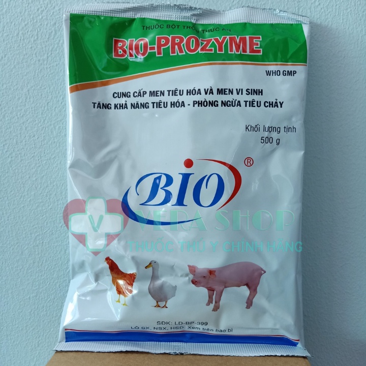 BIO PROZYME 500G - Cung cấp men tiêu hóa và men vi sinh, tăng khả năng tiêu hóa